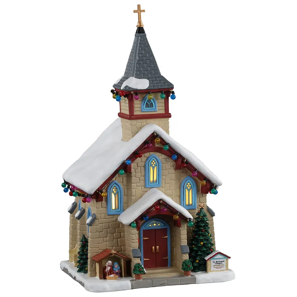 lemax-st-bernard-chapel-glise-miniature-lumineuse-de-no-l image 1