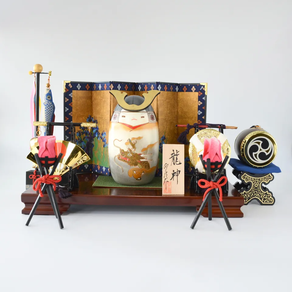 usaburo-kokeshi-ry-jin-set-complet-kokeshi-dragon-avec-d-cor-tango image 1