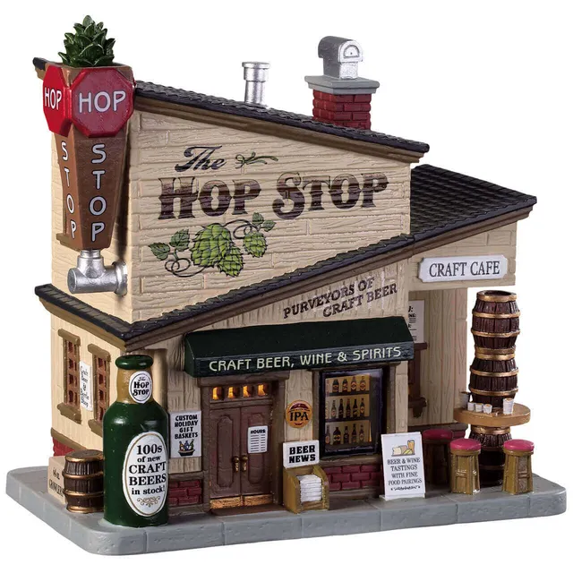 lemax-the-hop-stop-boutique-bi-re-miniature-village image 1