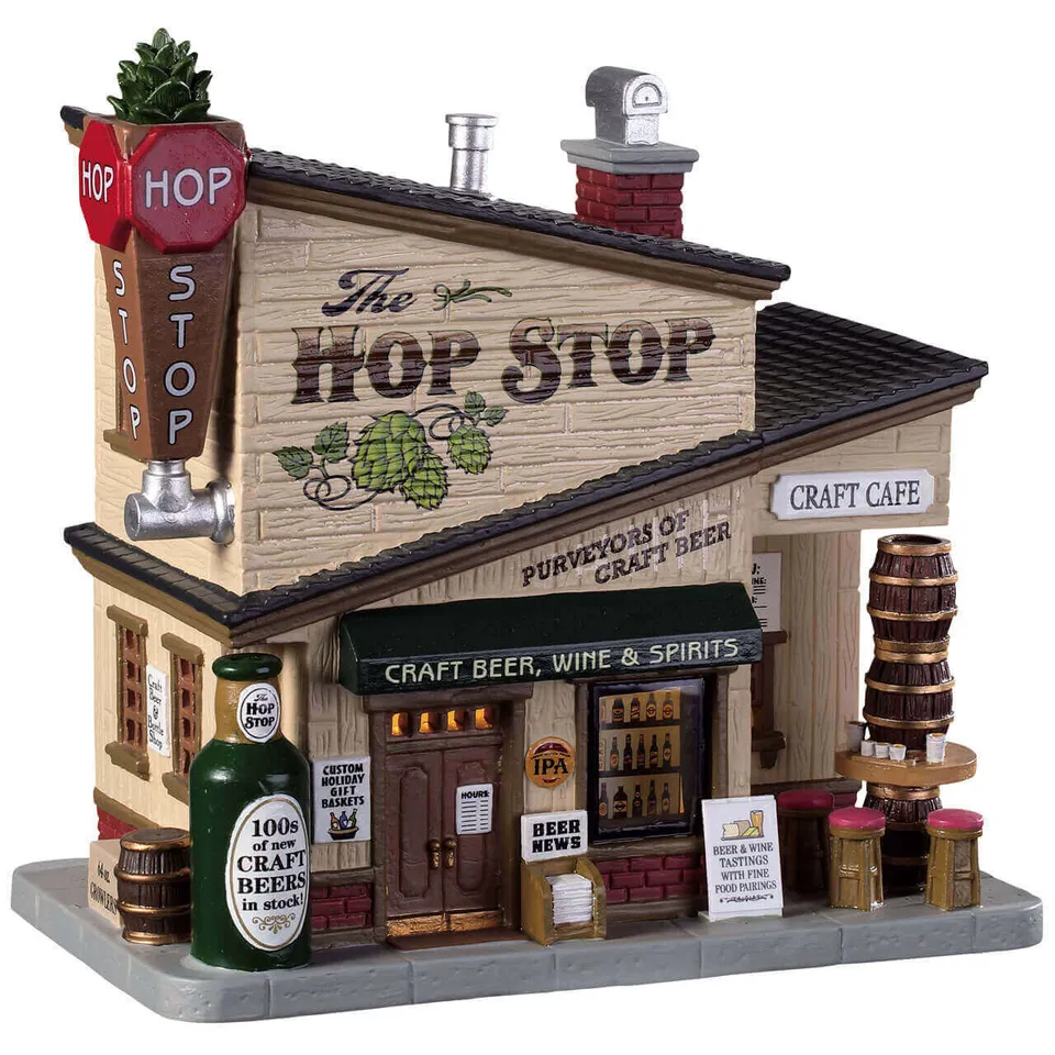 lemax-the-hop-stop-boutique-bi-re-miniature-village image 1