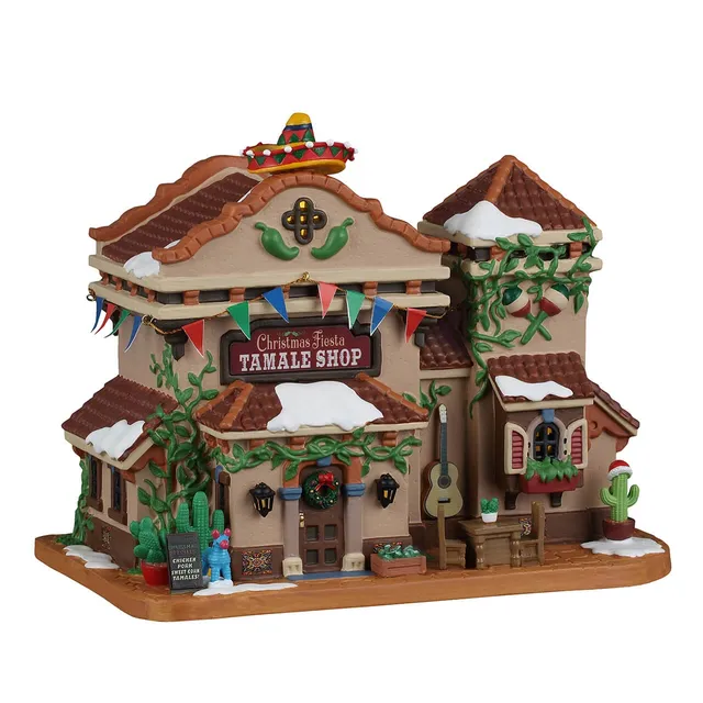 lemax-christmas-fiesta-tamale-shop-boutique-caddington-lumineuse image 1