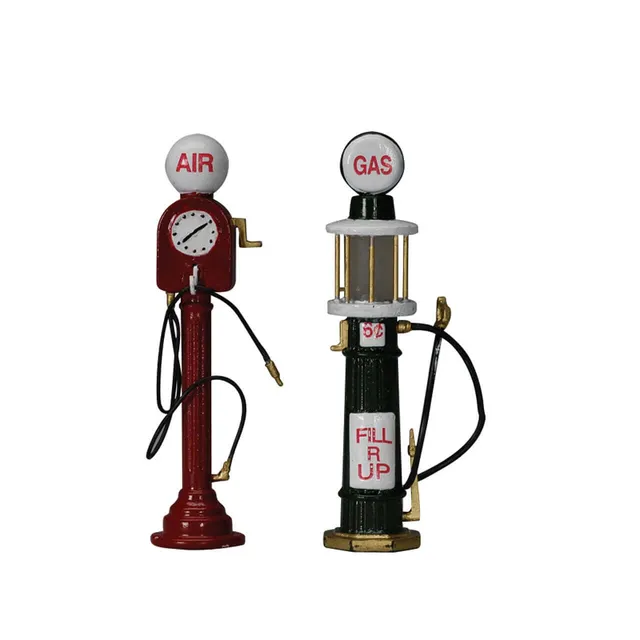 lemax-service-pumps-set-of-2-pompes-essence-vintage-miniatures image 1