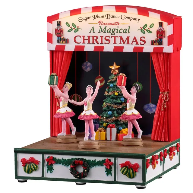 lemax-sugar-plum-dance-company-sc-ne-miniature-danseuses-de-no-l-anim-e image 1