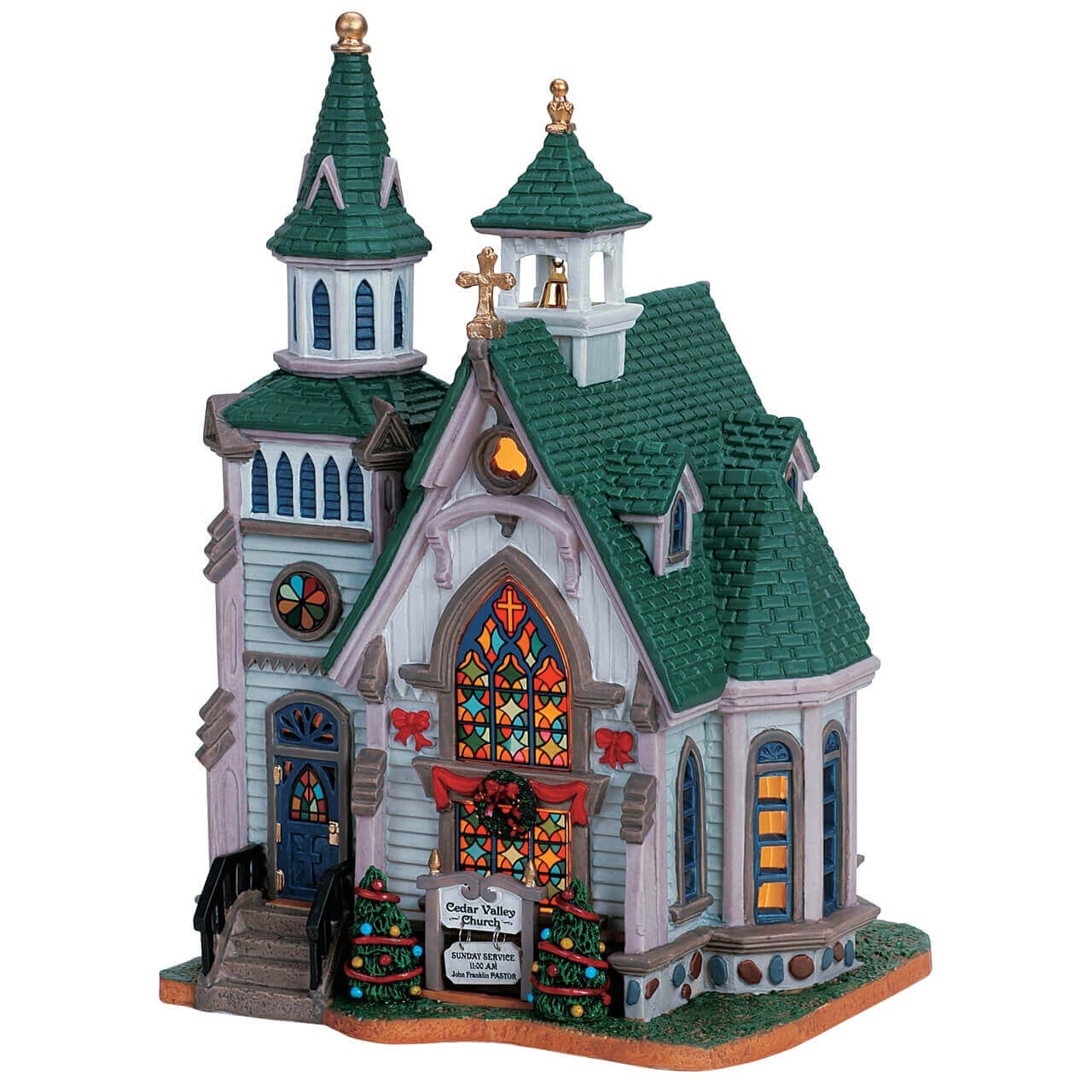 lemax-cedar-valley-church-glise-miniature-de-village image 1