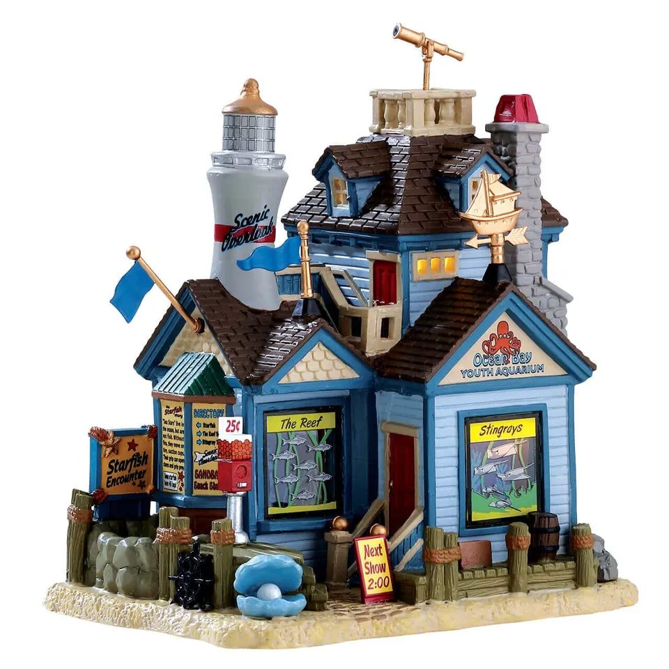 lemax-ocean-bay-youth-aquarium-aquarium-miniature-village image 1