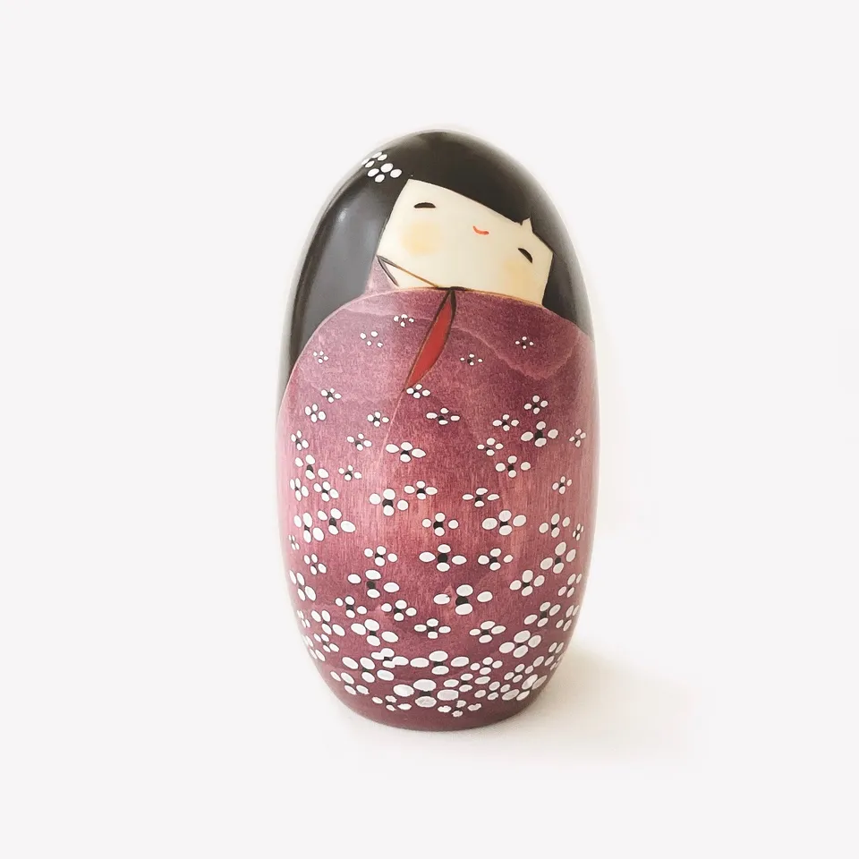 usaburo-kokeshi-hana-monogatari-no-no-hana-fleur-sauvage-kokeshi-125-mm image 1