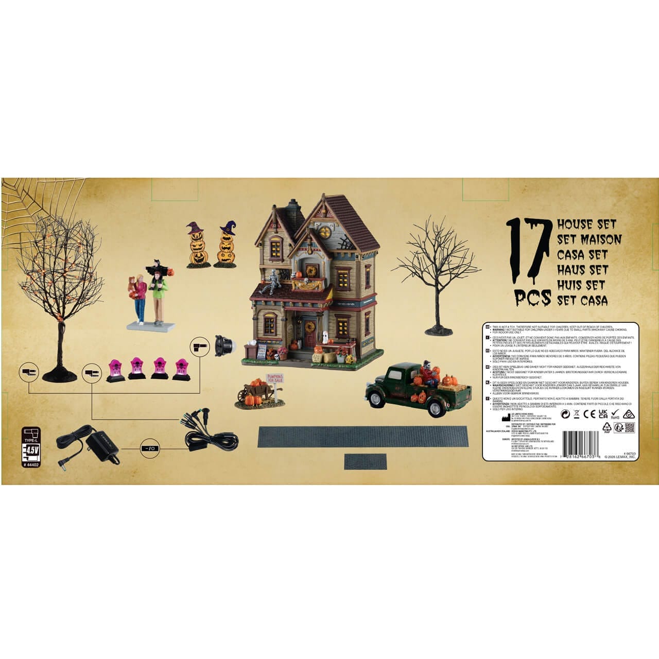 lemax-halloween-at-the-wilsons-set-maison-hant-e-spooky-town-compl-te image 3