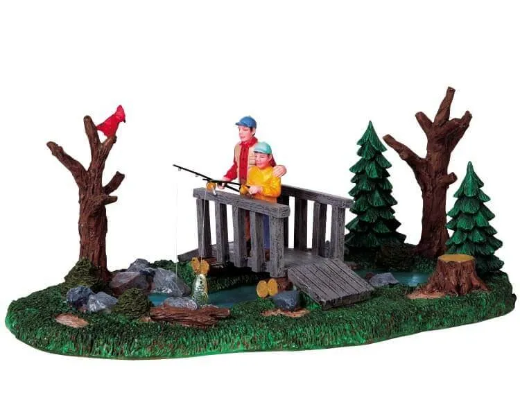 lemax-the-fishing-lesson-figurine-miniature-p-che-p-re-et-enfant image 1