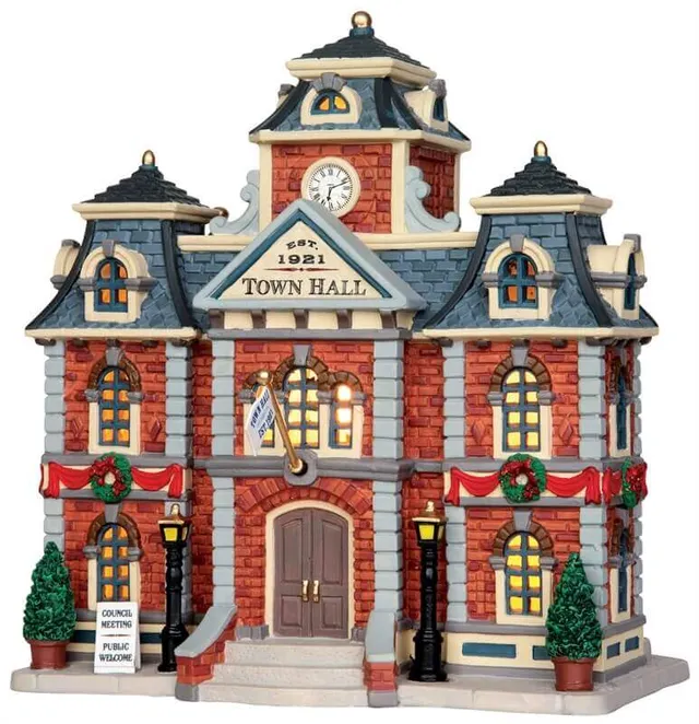lemax-town-hall-mairie-miniature-pour-village image 1
