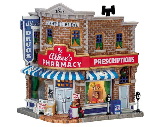 lemax-albee-s-pharmacy-b-timent-miniature-lumineux-pour-village image 1