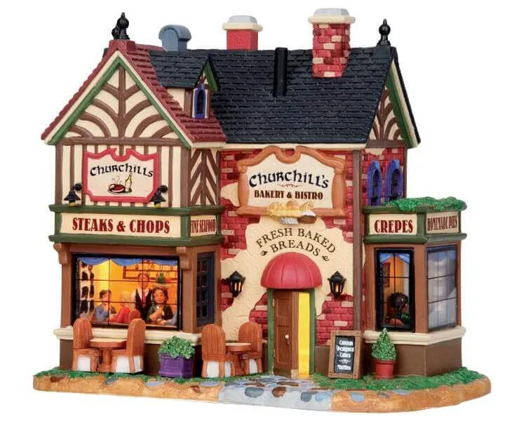 lemax-churchill-s-bakery-bistro-boulangerie-miniature-lumineuse image 1