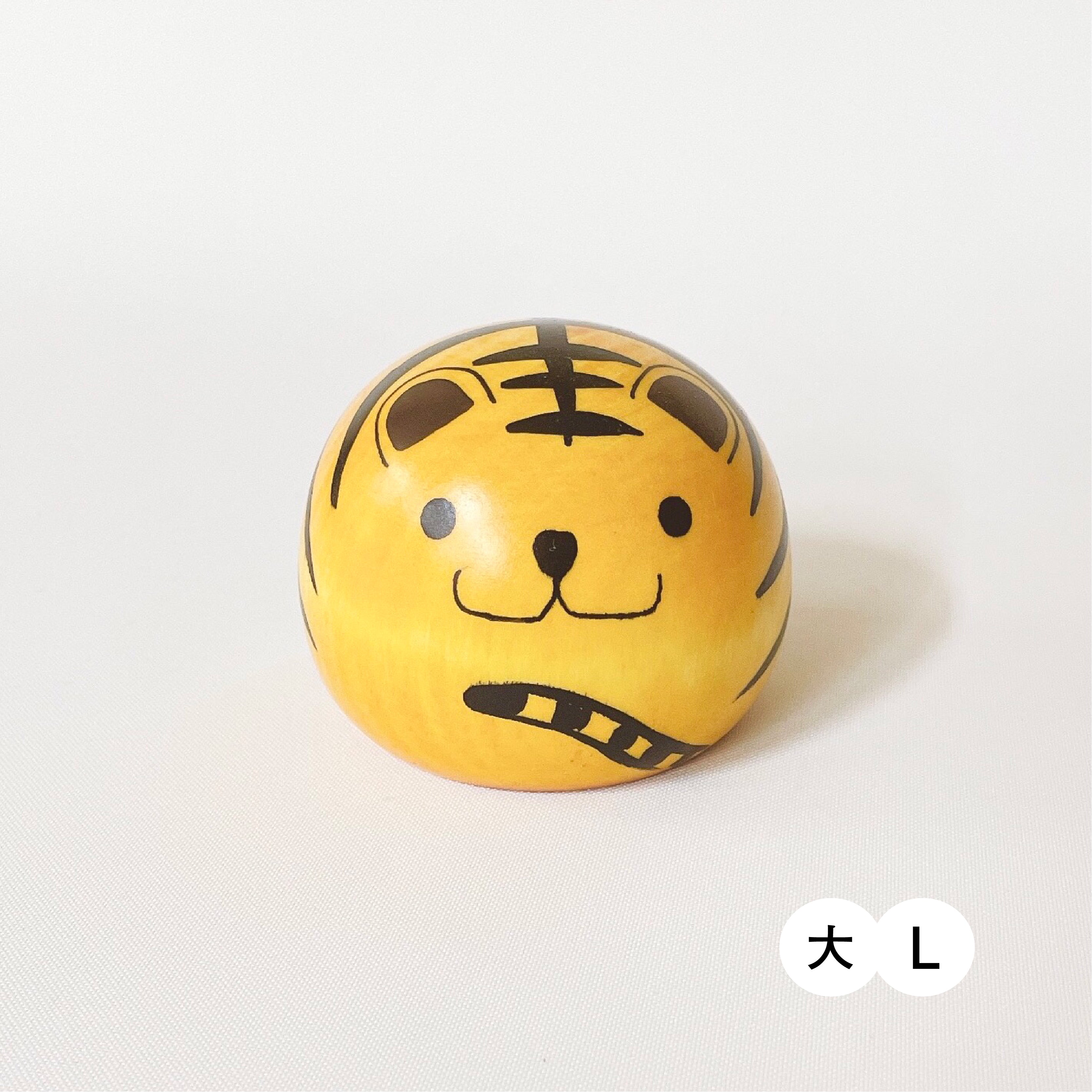 usaburo-kokeshi-yurakoro-tigre-figurine-uf-culbuto-bois image 5