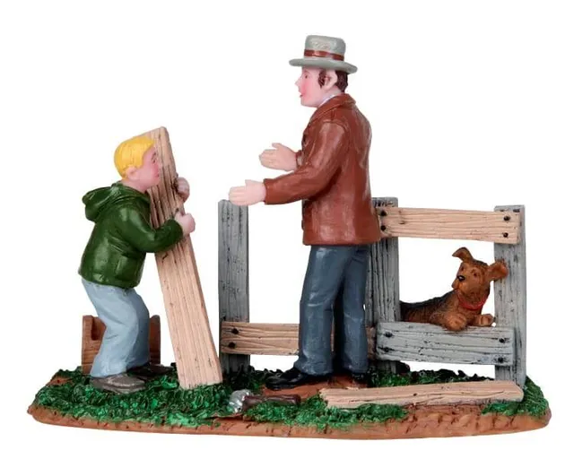 lemax-mending-fences-figurine-miniature-r-paration-cl-ture image 1