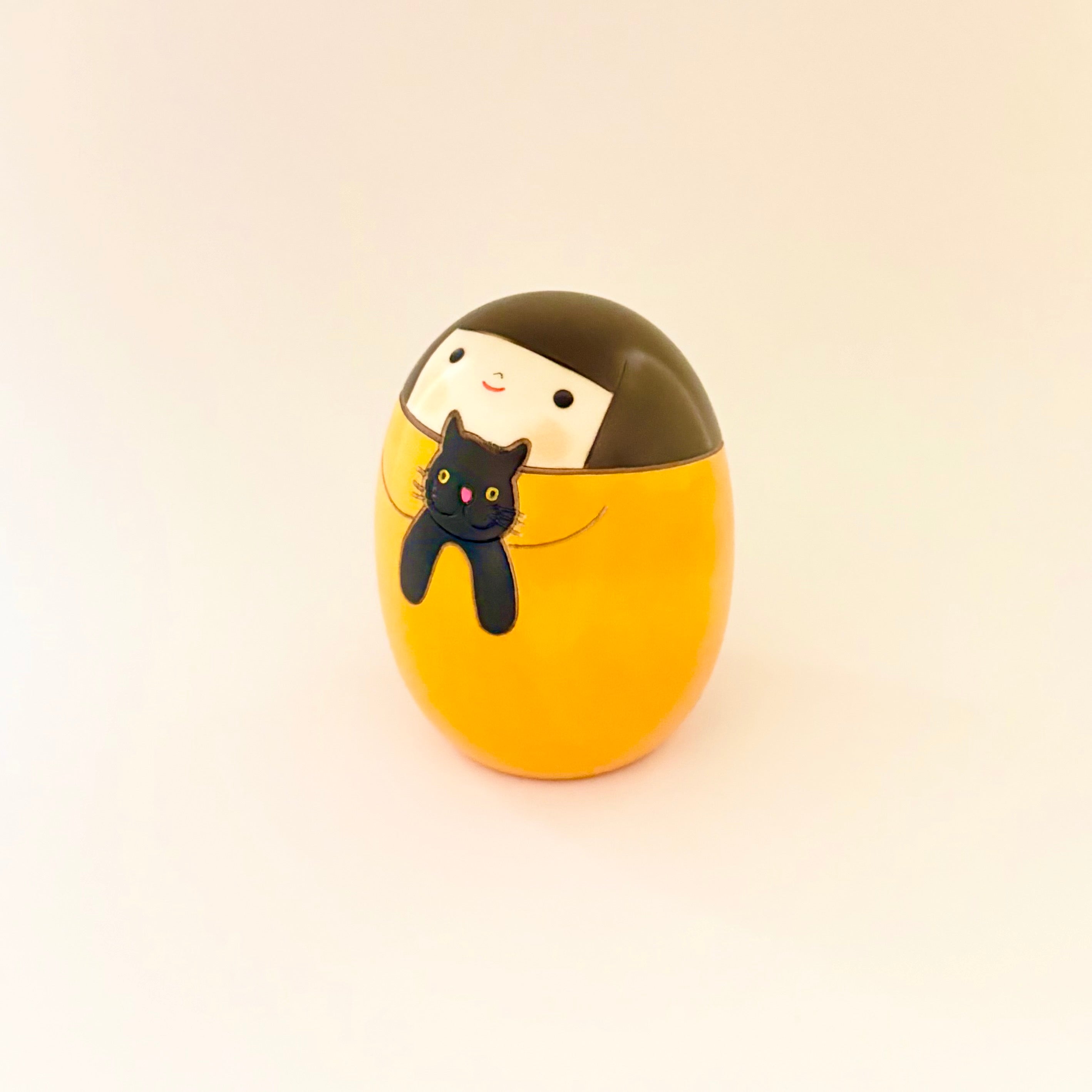 usaburo-kokeshi-neko-no-kuro-chat-noir-figurine-artisanale-9-cm image 4