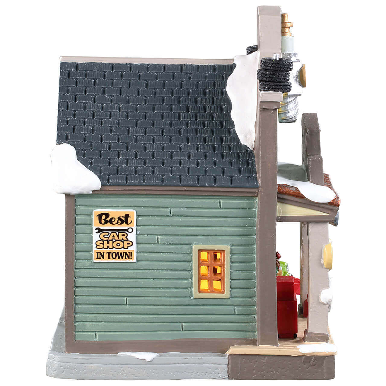 lemax-spark-s-auto-plug-garage-miniature-village-lumineux image 2