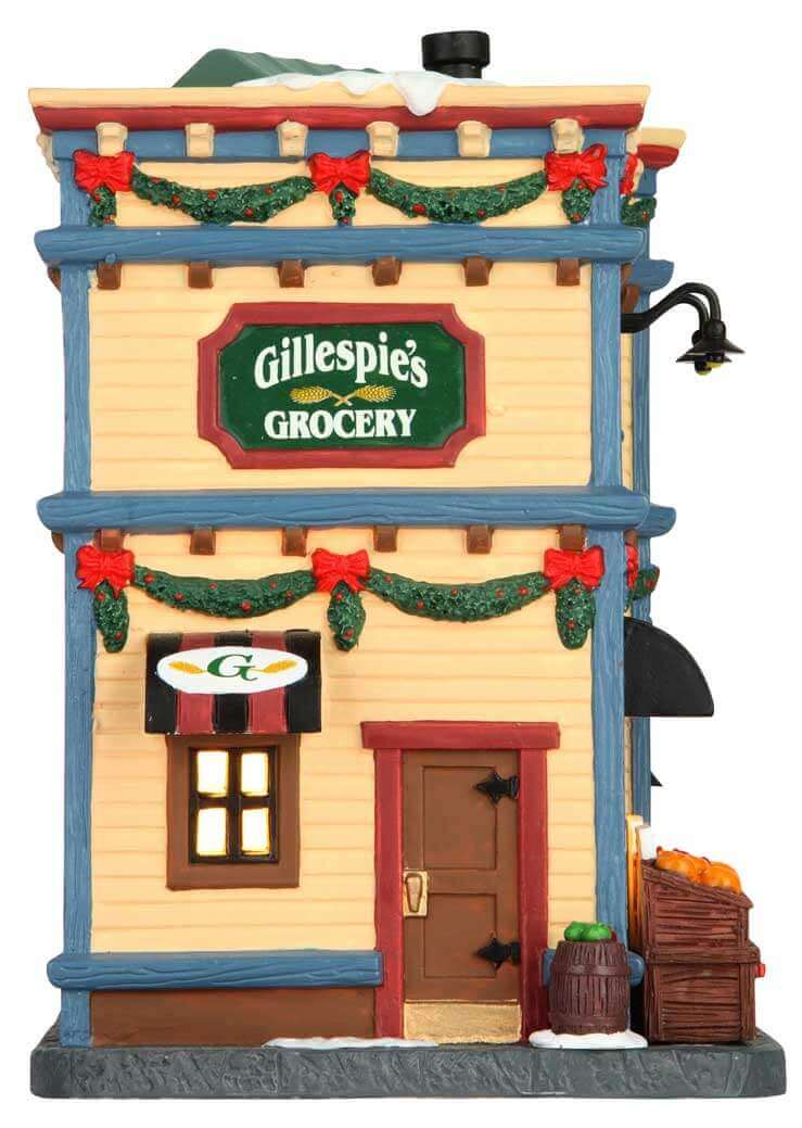 lemax-gillespie-s-grocery-picerie-illumin-e-miniature-village image 2