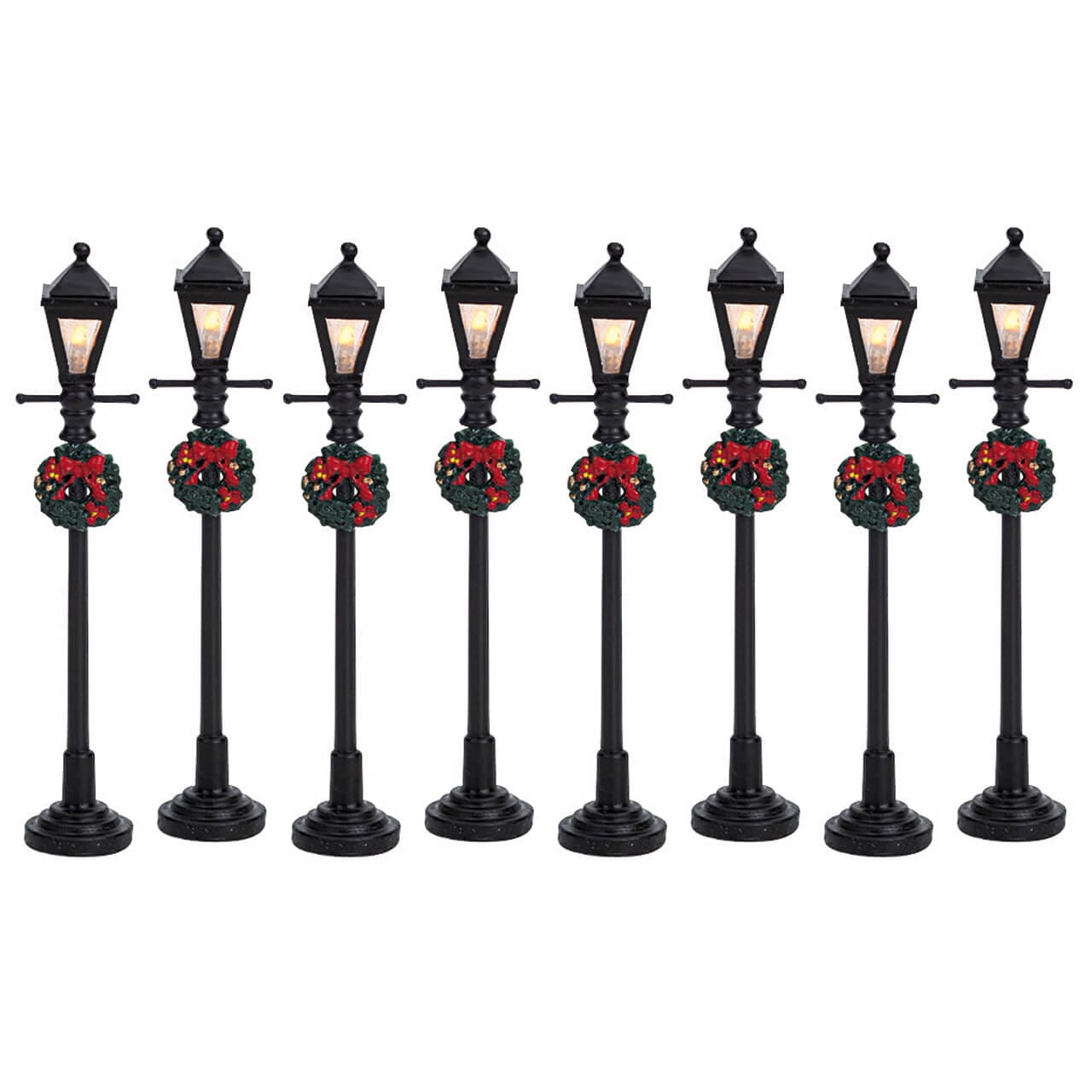 lemax-gas-lantern-street-lamp-set-de-8-lampadaires-miniatures image 1