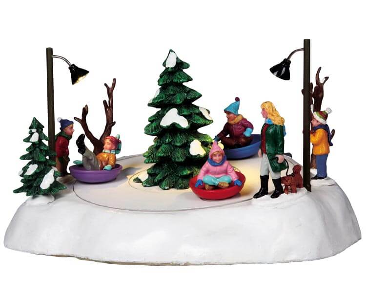 lemax-saucer-fun-figurine-luge-miniature image 1