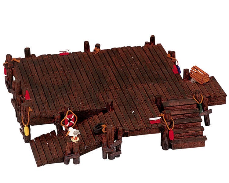 lemax-small-wooden-wharf-ramp-accessoire-ponton-bois-miniature image 1