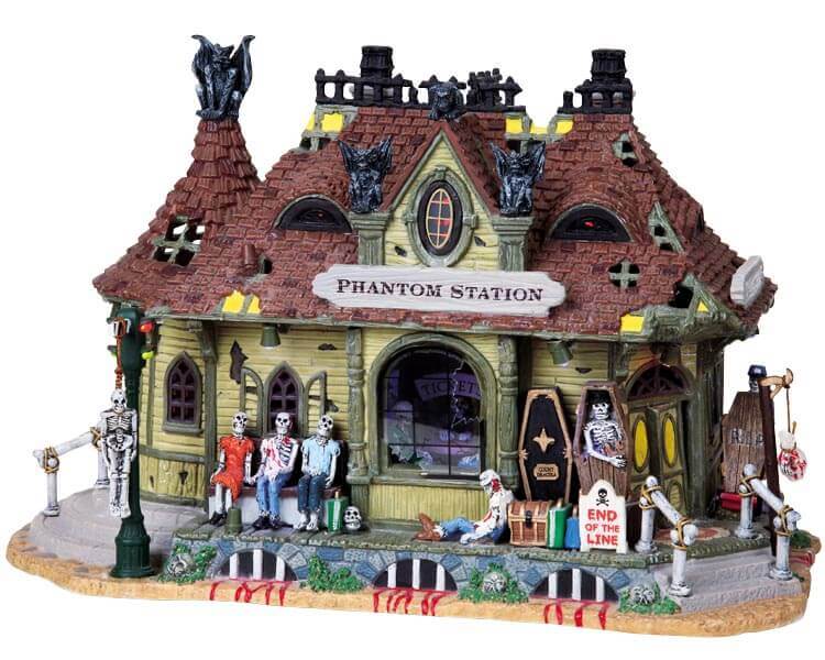 lemax-phantom-station-b-timent-miniature-spooky-town-halloween image 1