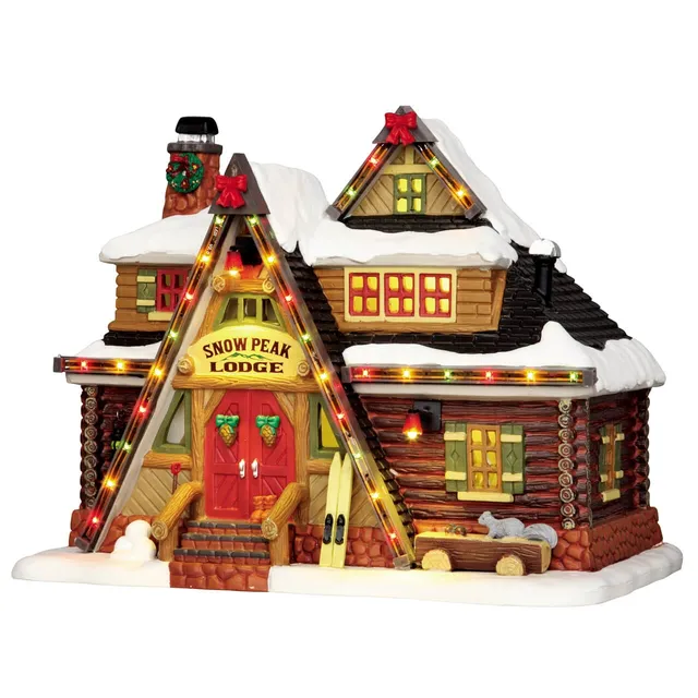 lemax-snow-peak-lodge-chalet-lumineux-village-de-no-l image 1