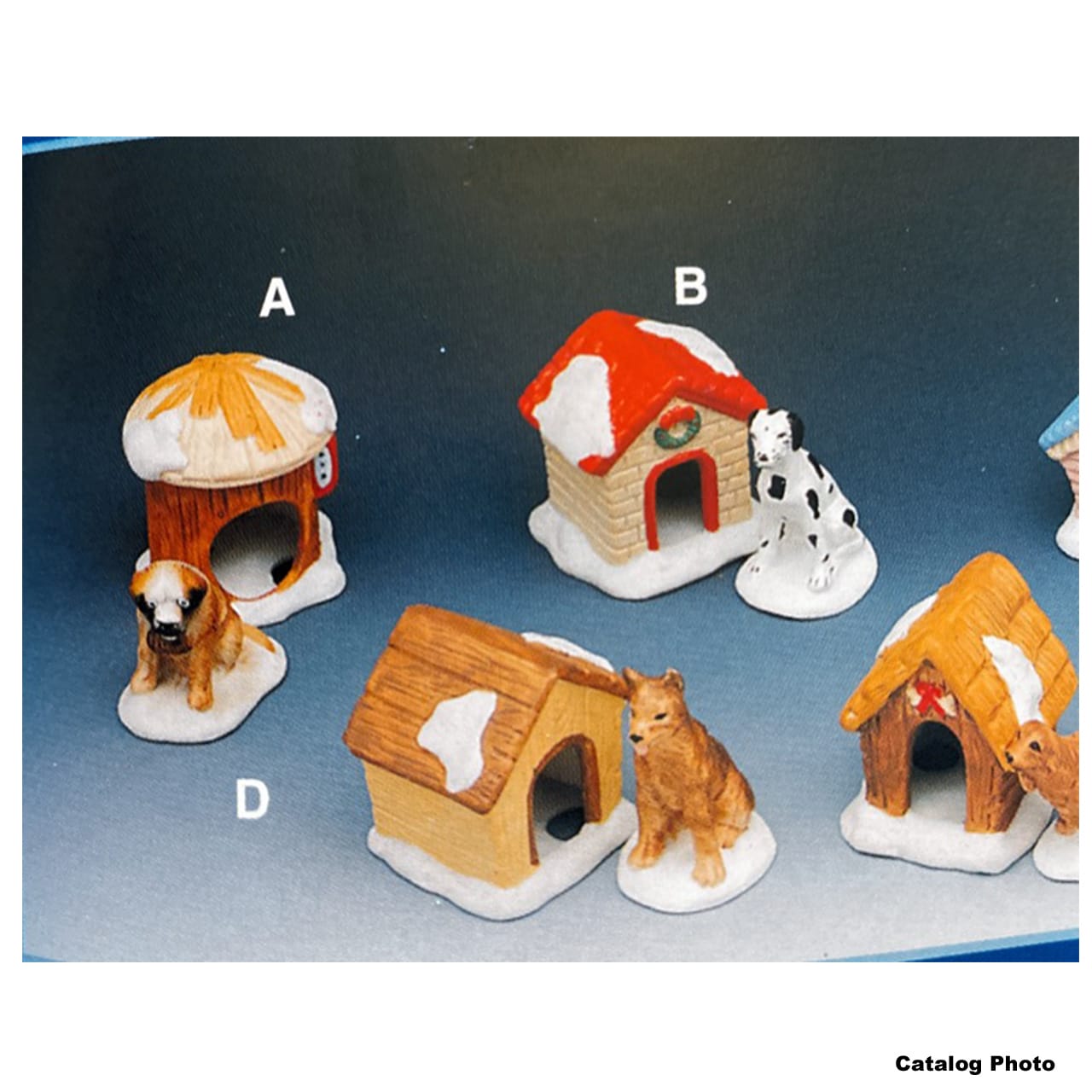 lemax-dog-house-and-alsatian-figurine-miniature-niche-et-berger image 1
