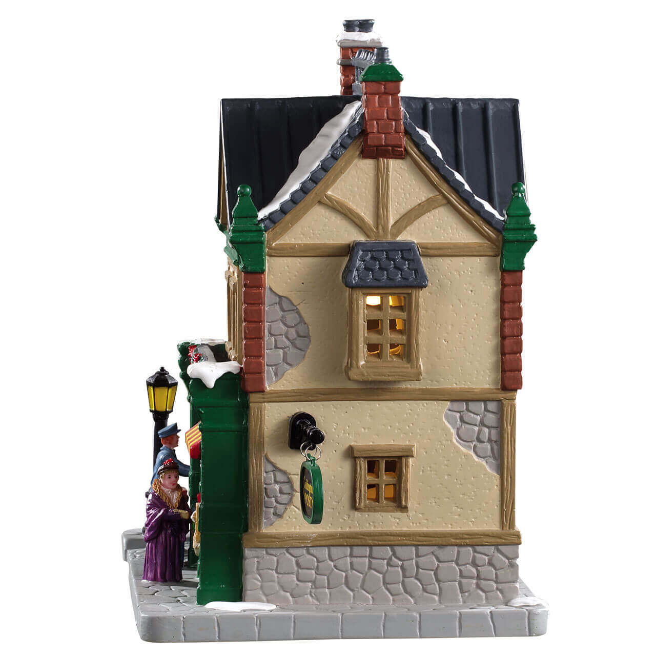 lemax-caddington-post-bureau-de-poste-lumineux-pour-village-de-no-l image 2