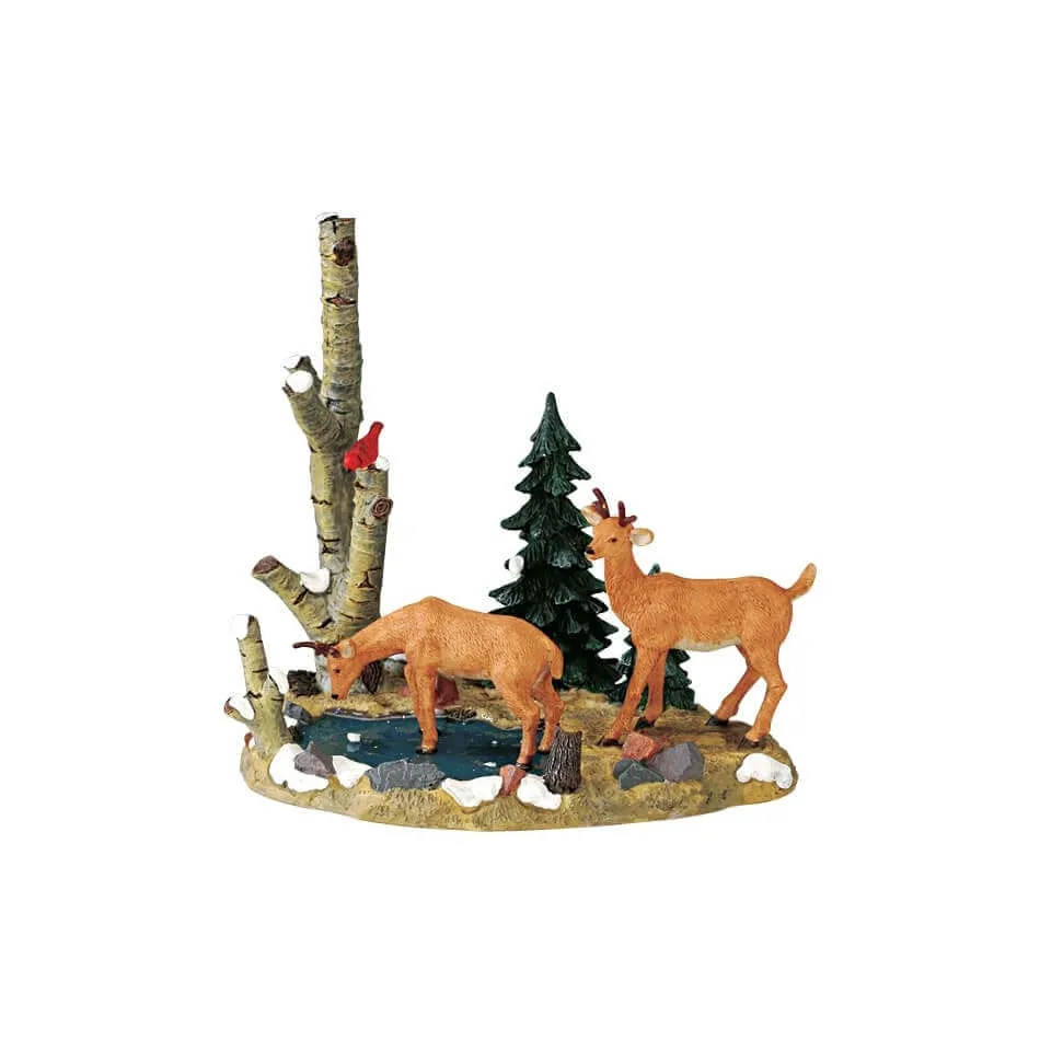 lemax-testing-the-water-accessoire-animaux-biches-et-cardinal image 1