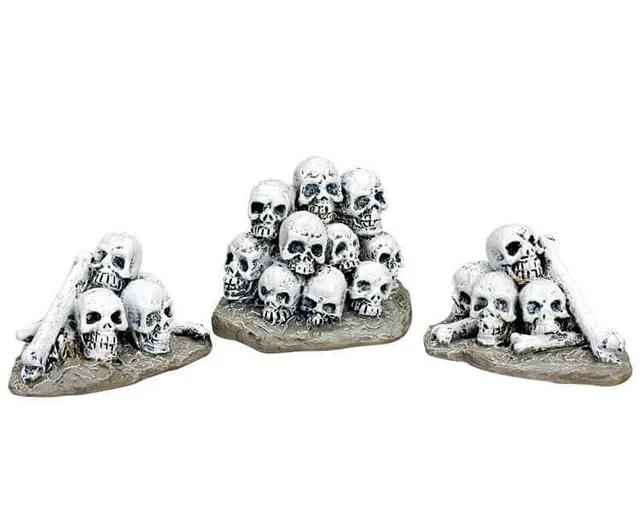lemax-pile-o-skulls-tas-de-cr-nes-miniature-spooky-town image 1