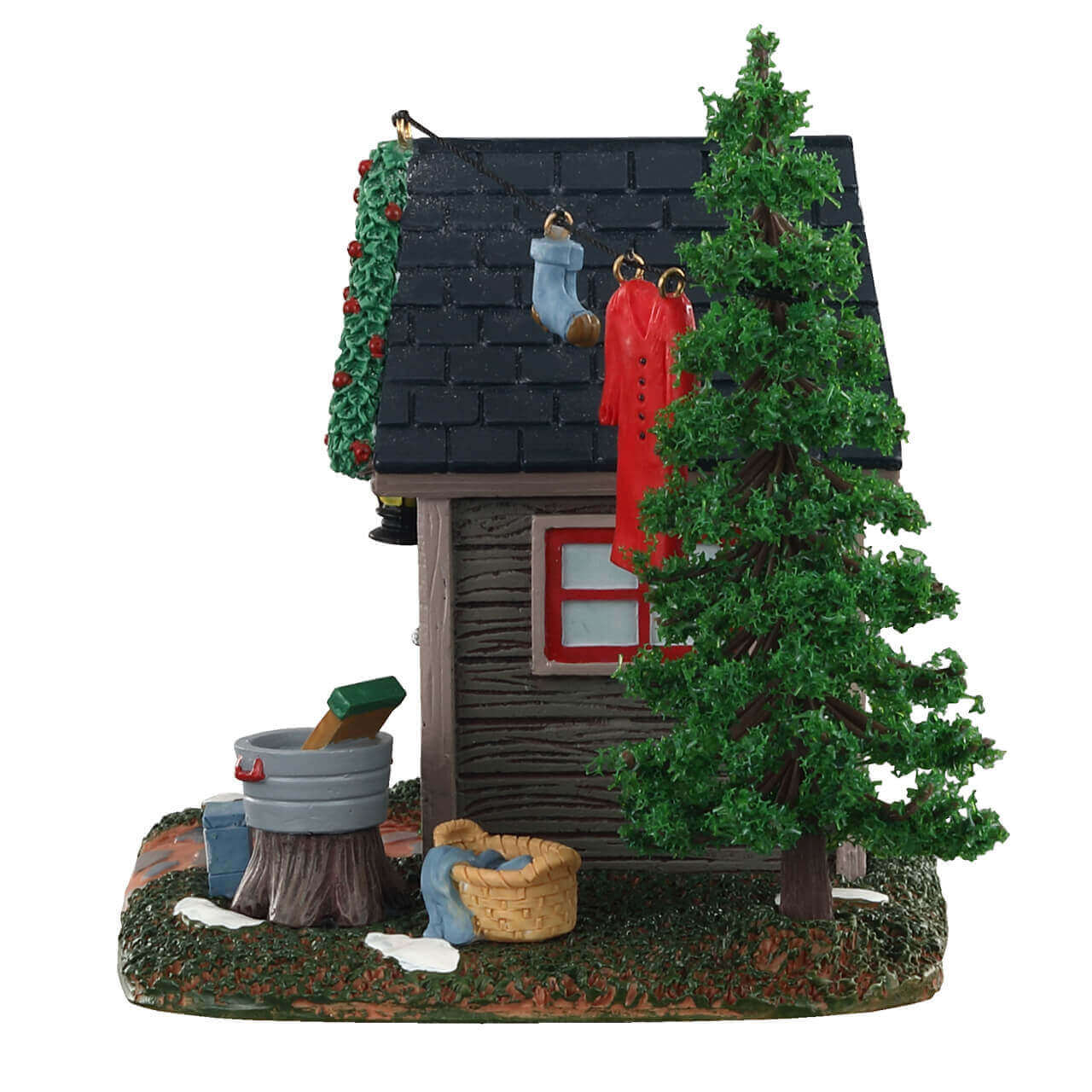 lemax-rustic-washhouse-b-timent-lavoir-rustique-village-de-no-l-miniature image 3