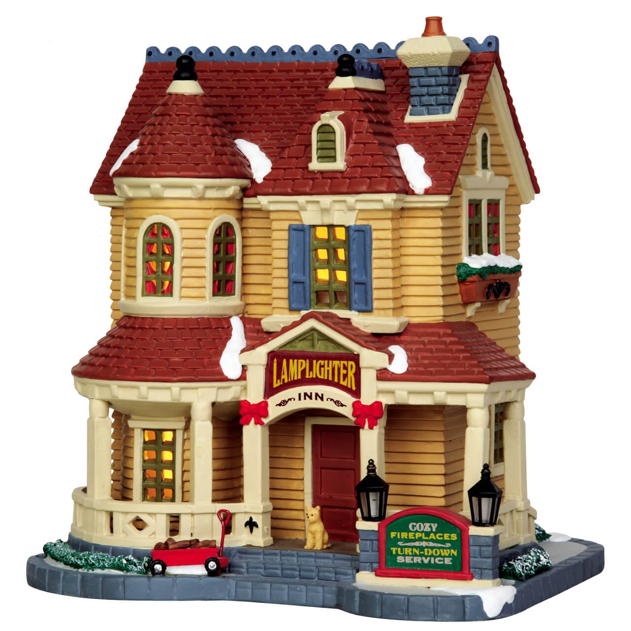 lemax-lamplighter-inn-harvest-crossing-maison-miniature-illumin-e image 1
