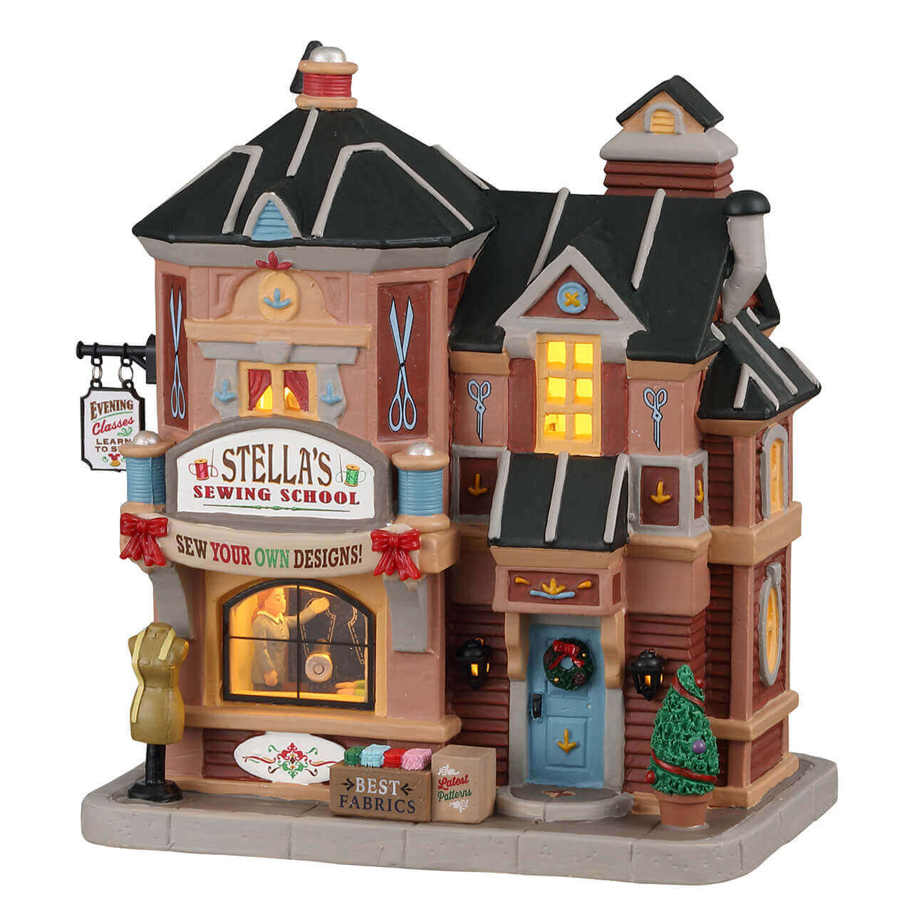 lemax-stella-s-sewing-school-b-timent-miniature-cole-de-couture-harvest-crossing image 1