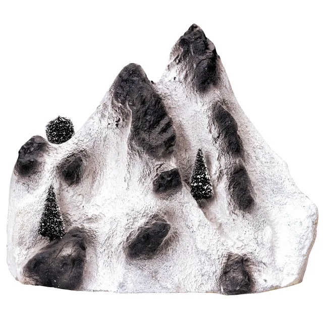 lemax-small-ski-mountain-backdrop-fond-d-cor-sapins-miniatures image 1
