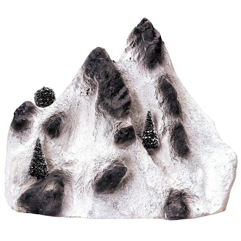 lemax-small-ski-mountain-backdrop-fond-d-cor-sapins-miniatures image 1