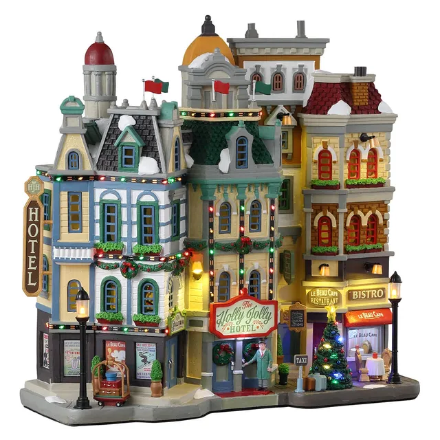lemax-the-holly-jolly-hotel-b-timent-miniature-village-caddington image 1