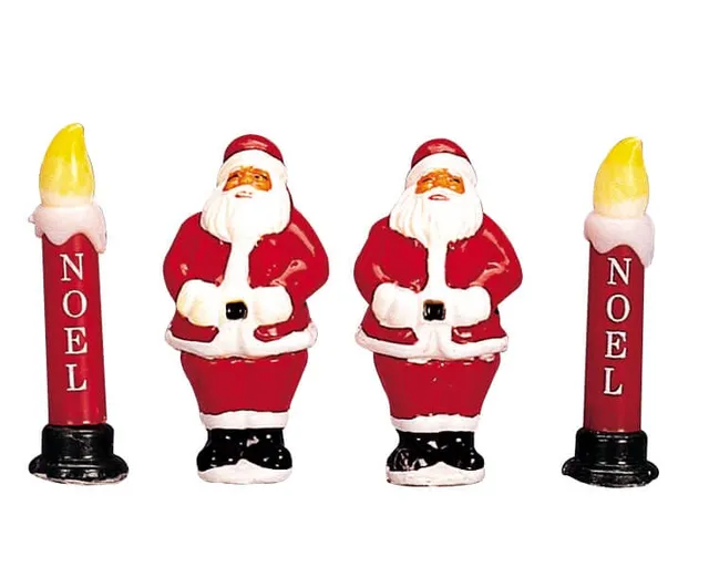 lemax-yard-light-santa-candle-lampadaire-miniature-p-re-no-l-bougie image 1