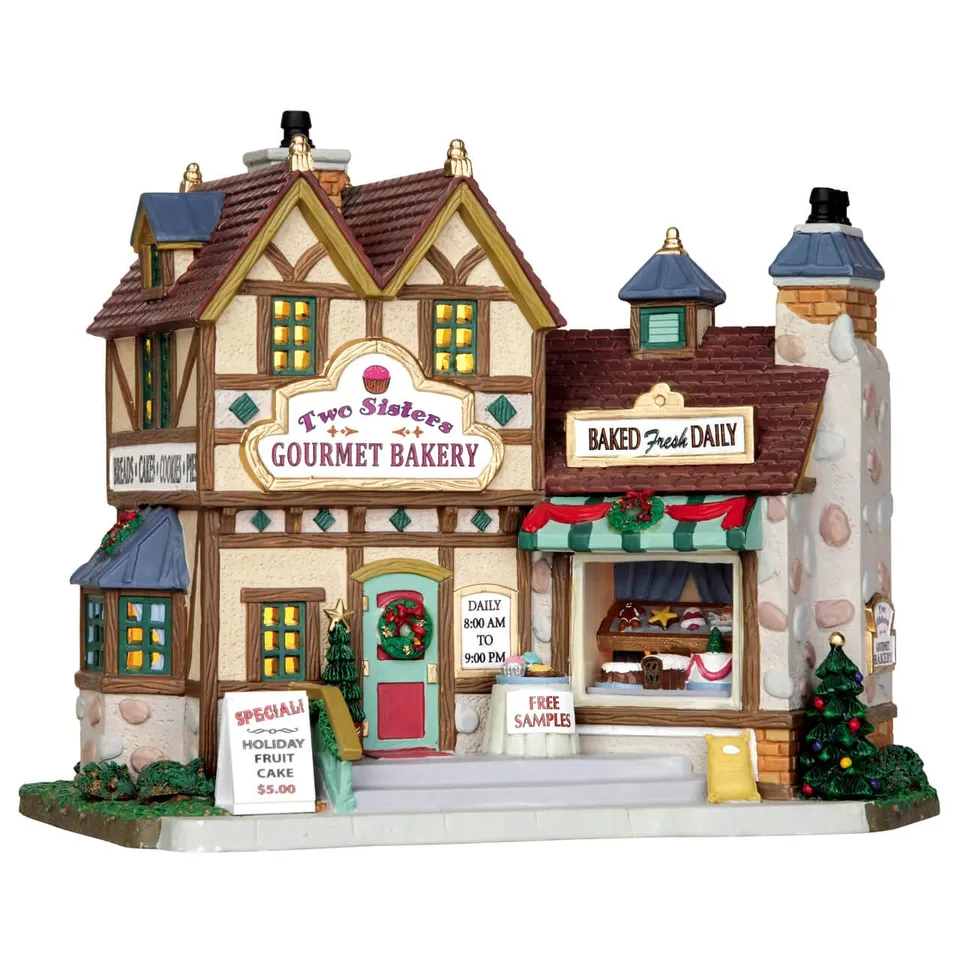 lemax-two-sisters-gourmet-bakery-boulangerie-miniature-lumineuse image 1