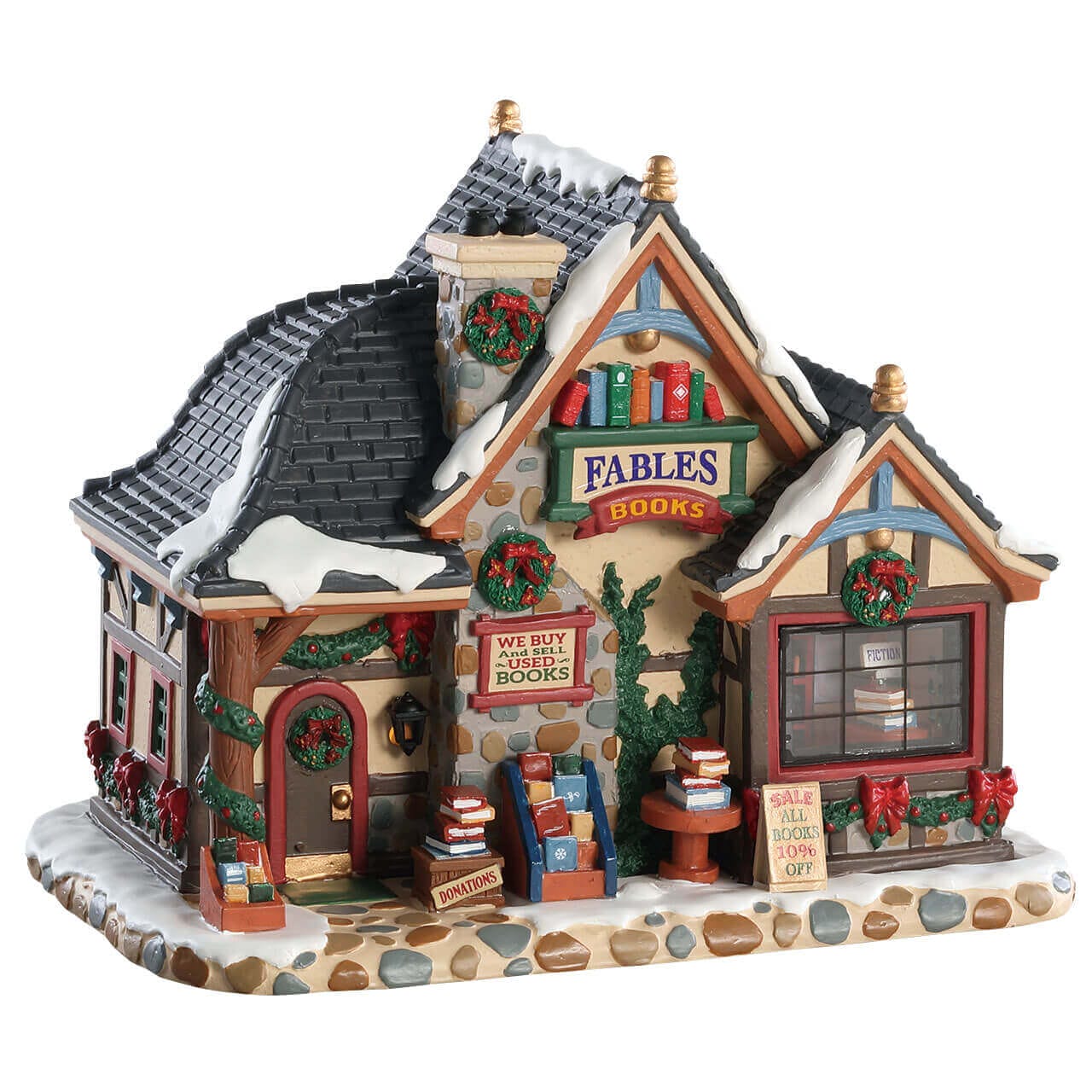 lemax-fables-bookstore-librairie-miniature-illumin-e image 1