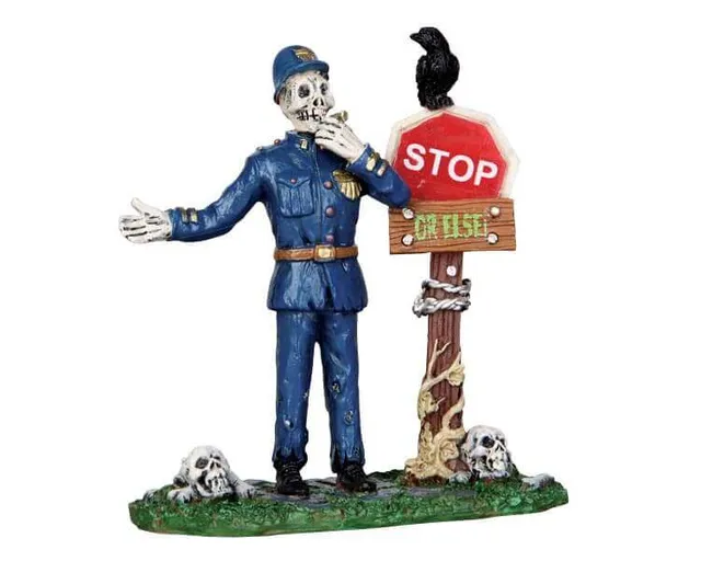 lemax-spookytown-traffic-guard-figurine-gardien-spooky-town image 1