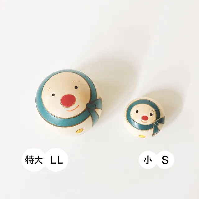 usaburo-kokeshi-bonhomme-de-neige-rond-figurine-artisanale-no-l image 1