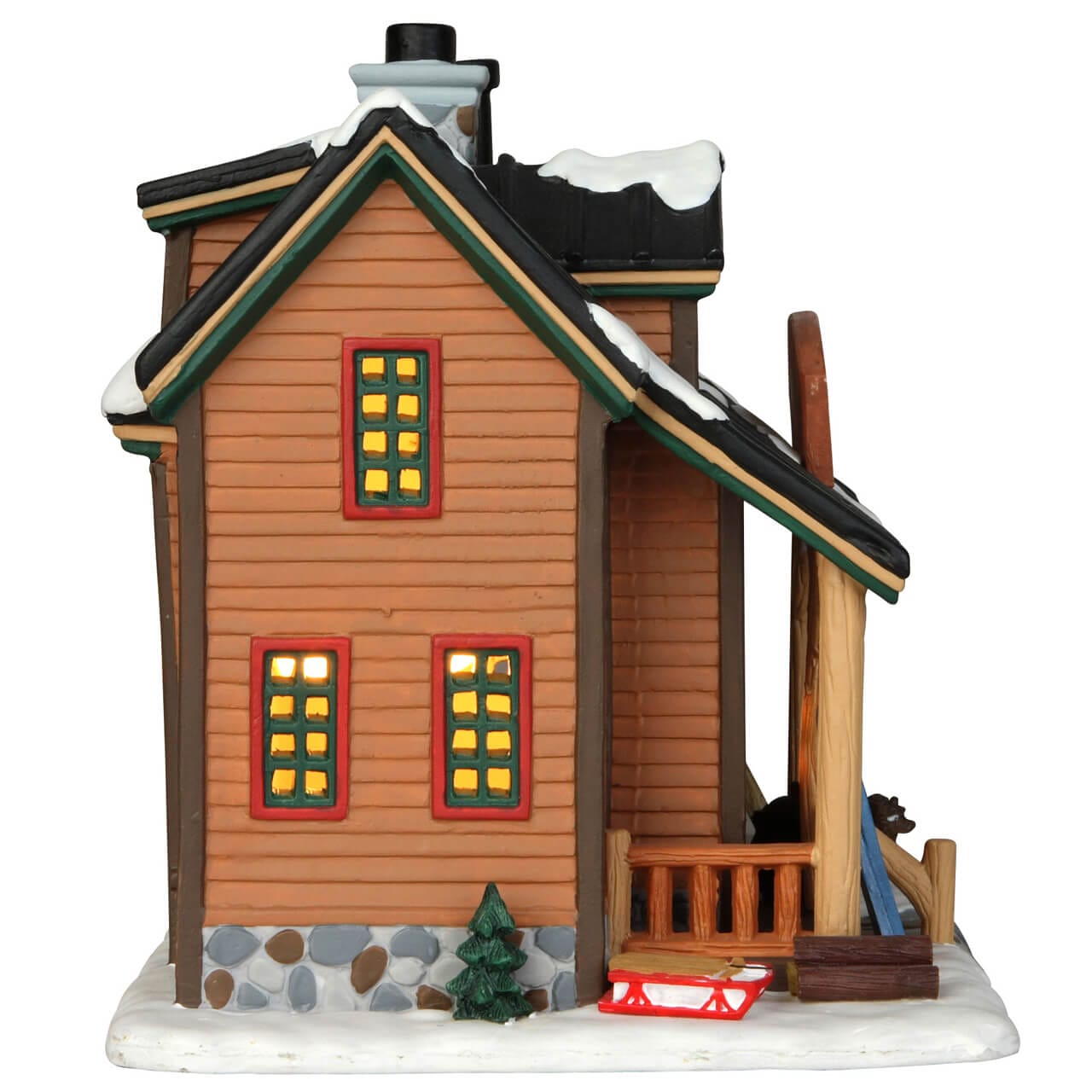 lemax-oak-glen-cabin-cabane-miniature-de-collection image 2
