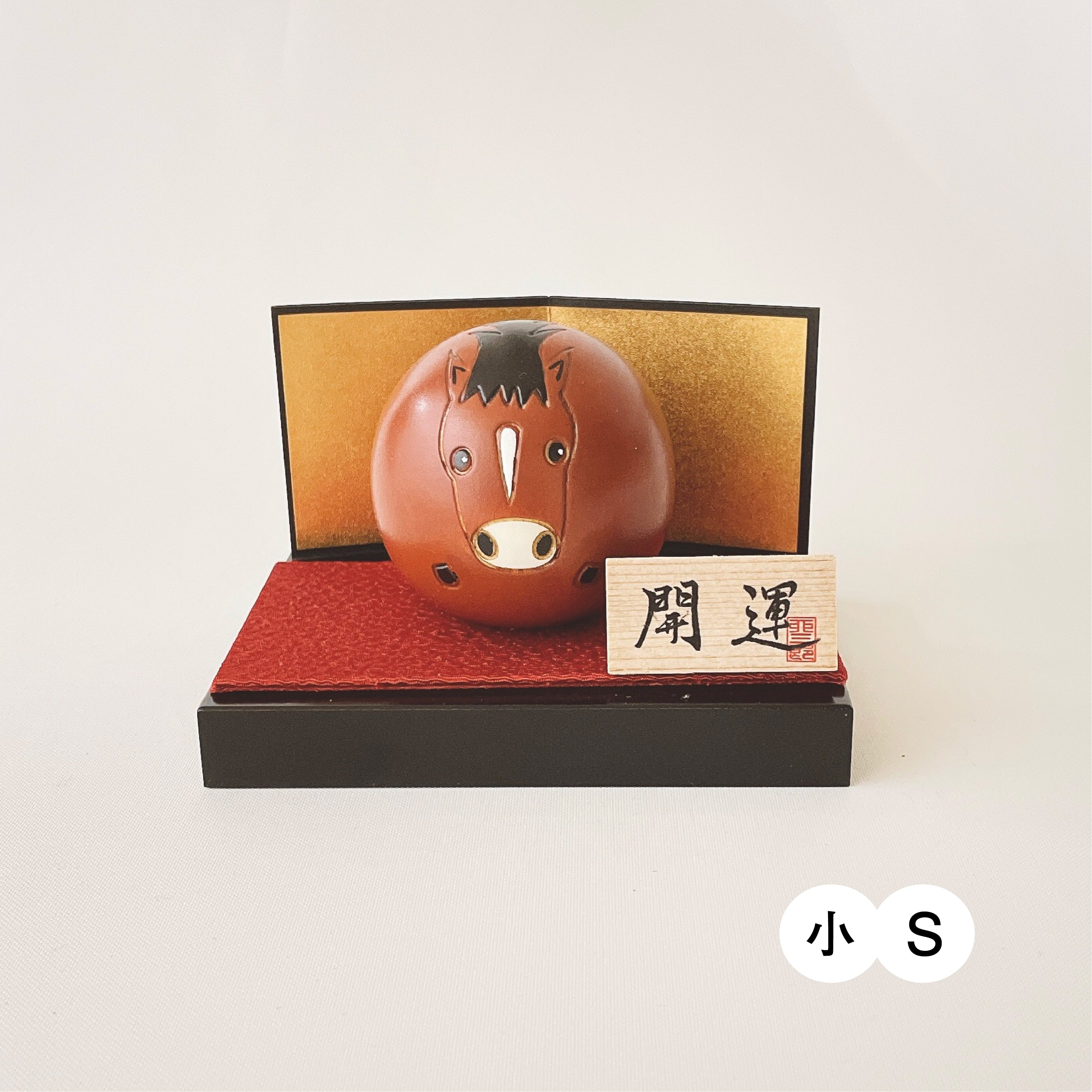 usaburo-kokeshi-yurakoro-cheval-figurine-culbuto-bois image 4