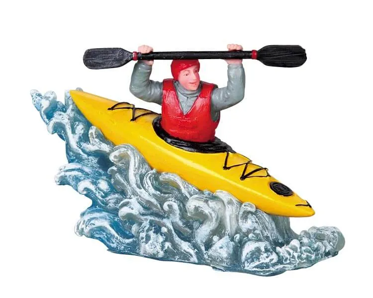lemax-racing-the-rapids-figurine-miniature-rafting-enfants image 1