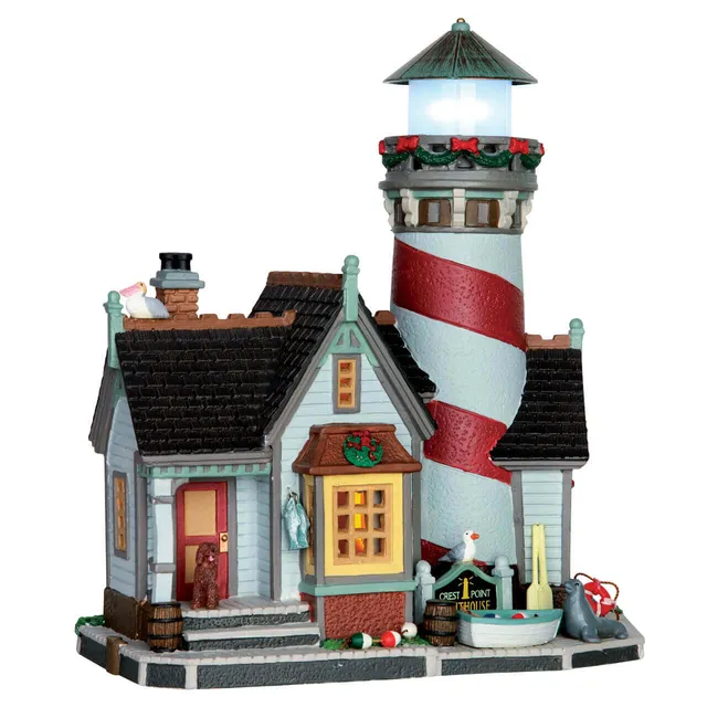 lemax-crest-point-lighthouse-phare-miniature-lumineux image 1