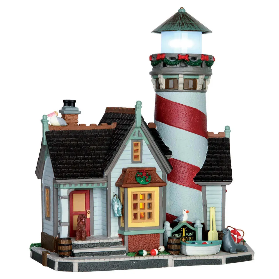 lemax-crest-point-lighthouse-phare-miniature-lumineux image 1