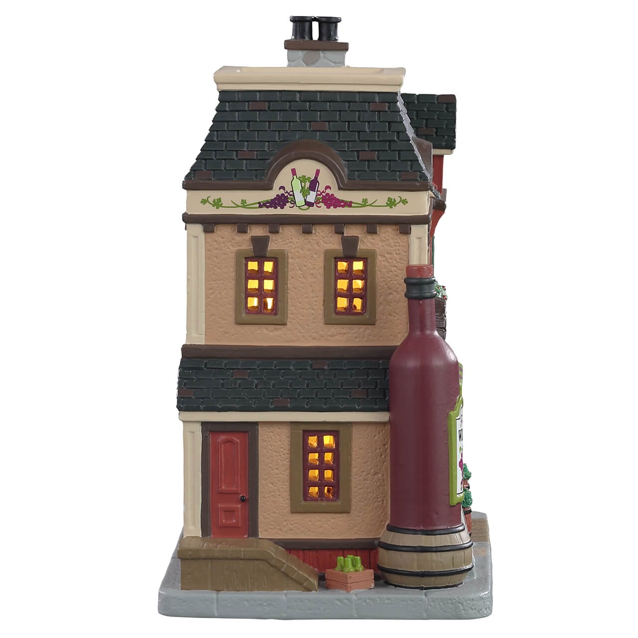 lemax-the-corkage-maison-miniature-bar-vins-lumineuse image 2