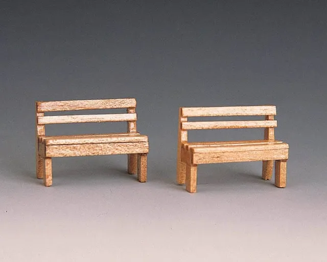 lemax-wooden-park-bench-banc-miniature-en-bois image 1