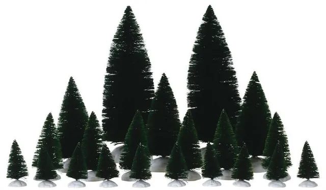 lemax-12-pc-assorted-fir-trees-lot-de-12-sapins-miniatures image 1
