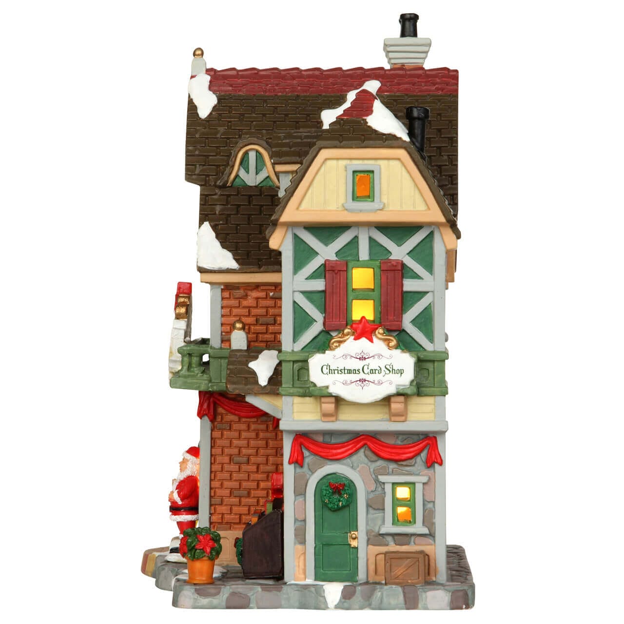 lemax-season-s-greetings-christmas-card-shop-boutique-miniature-lumineuse image 2