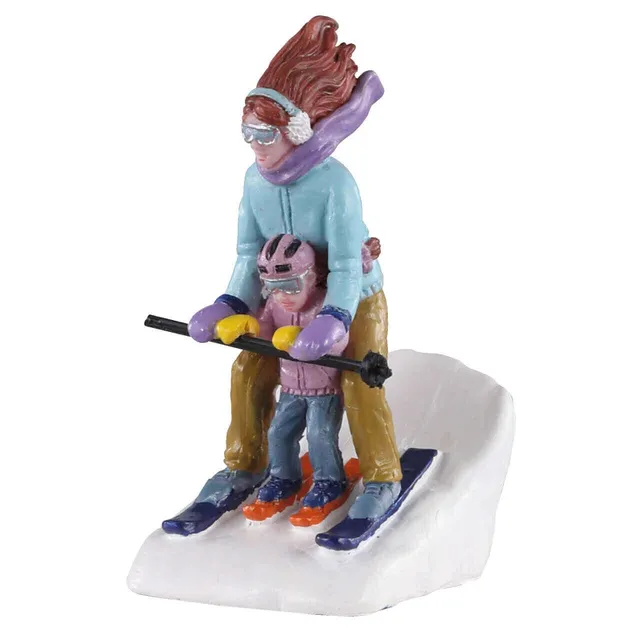 lemax-mommy-me-ski-figurine-miniature-ski-vail-village image 1